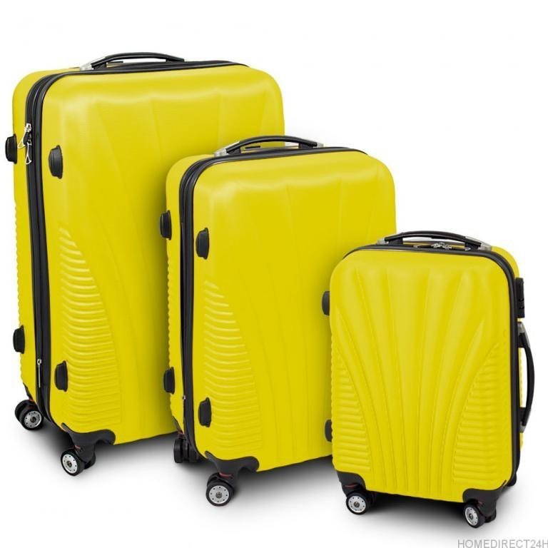 Zestaw Walizek Podróżnych ABS Twardy MOVEMANIA Naru 76 x 51 x 31 cm - Żółty